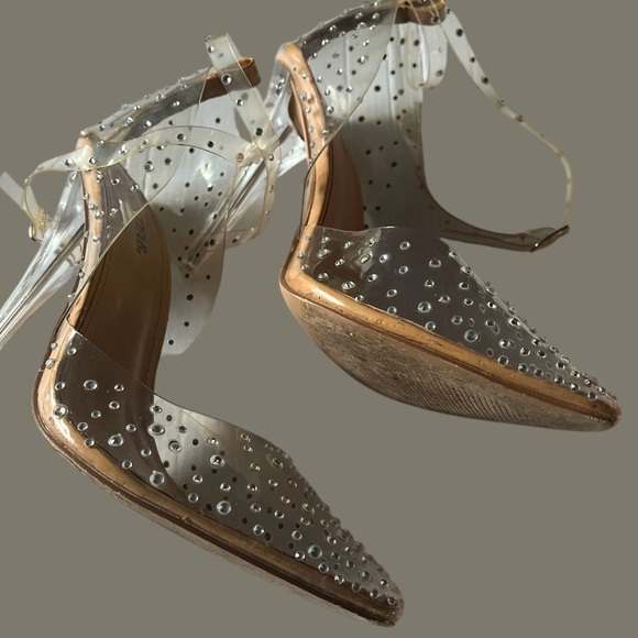 Mika Clear Embellished Stiletto by Just Fab - Size 10 - Picture 3 of 9